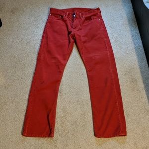 Levi's red corduroy pants 32x32